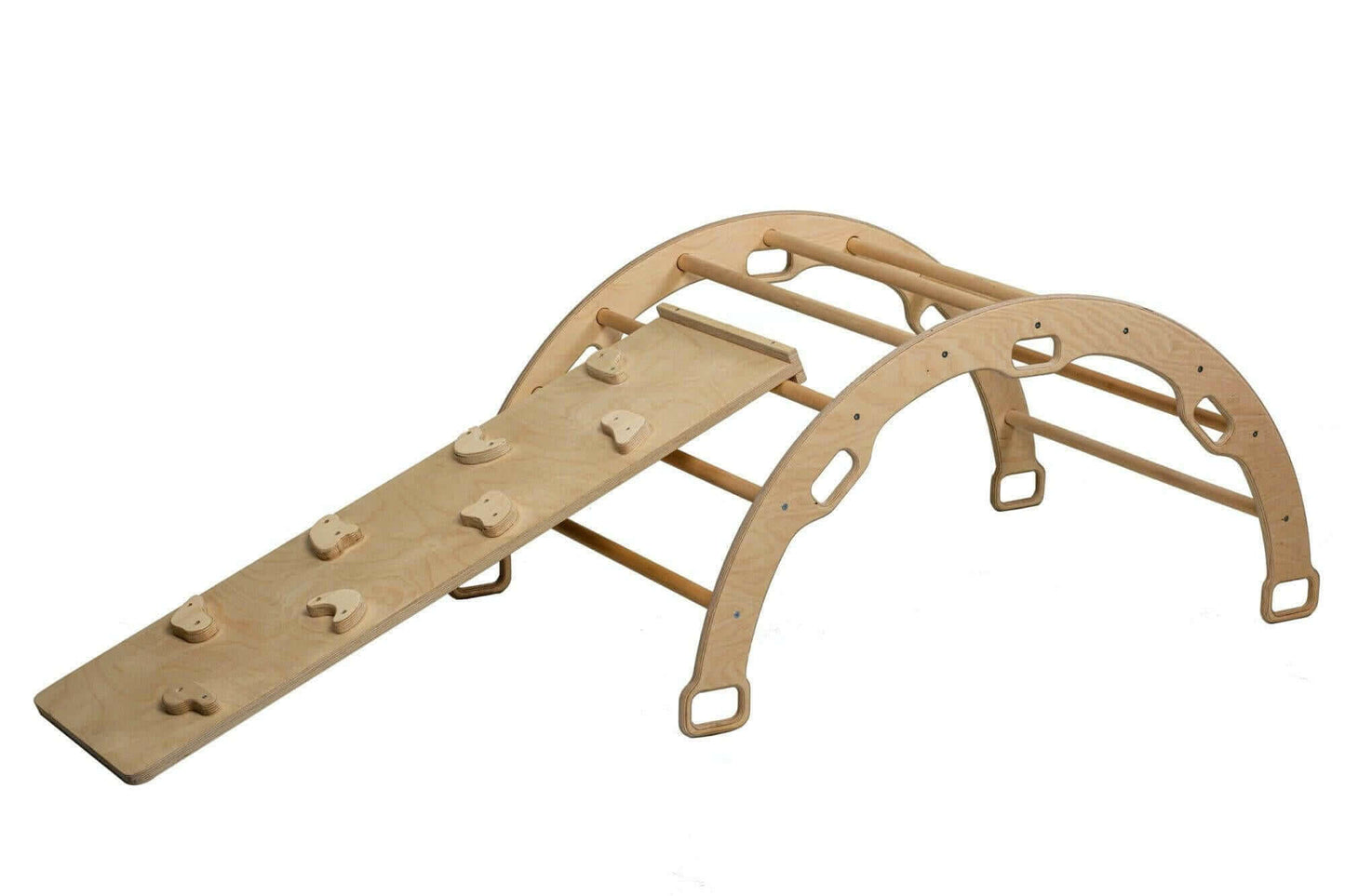 2-Piece Montessori Climbing Set - Arch and Reversible Ramp