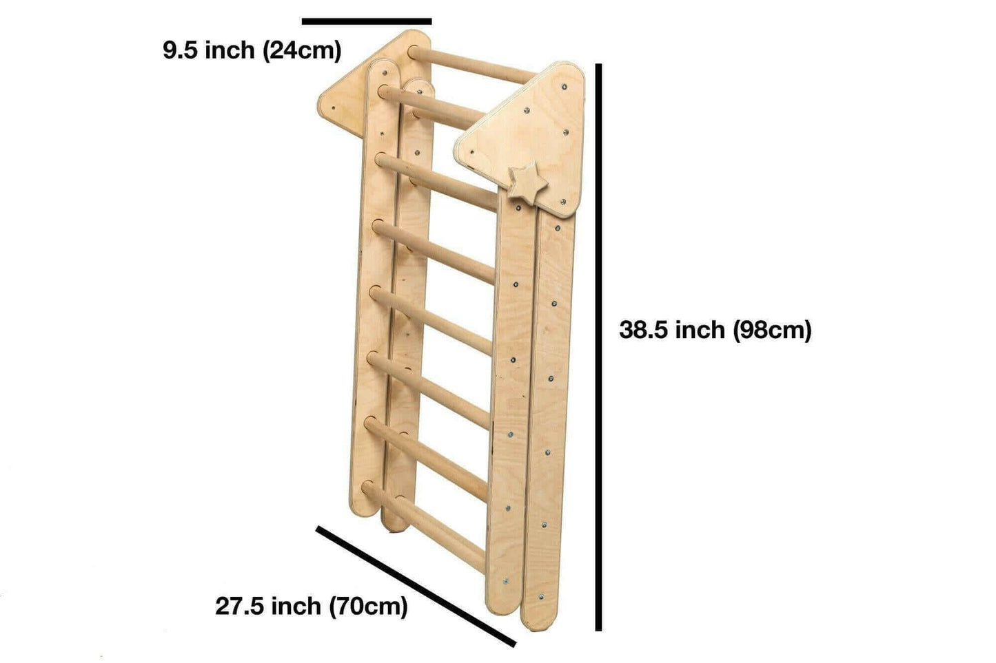 3-Piece Montessori Climbing Set - Triangle, Arch & Reversible Ramp