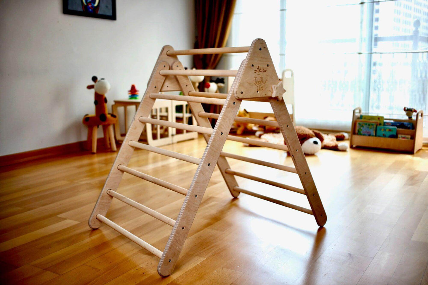 2-Piece Montessori Climber Set - Triangle (3 Sizes) & Ramp