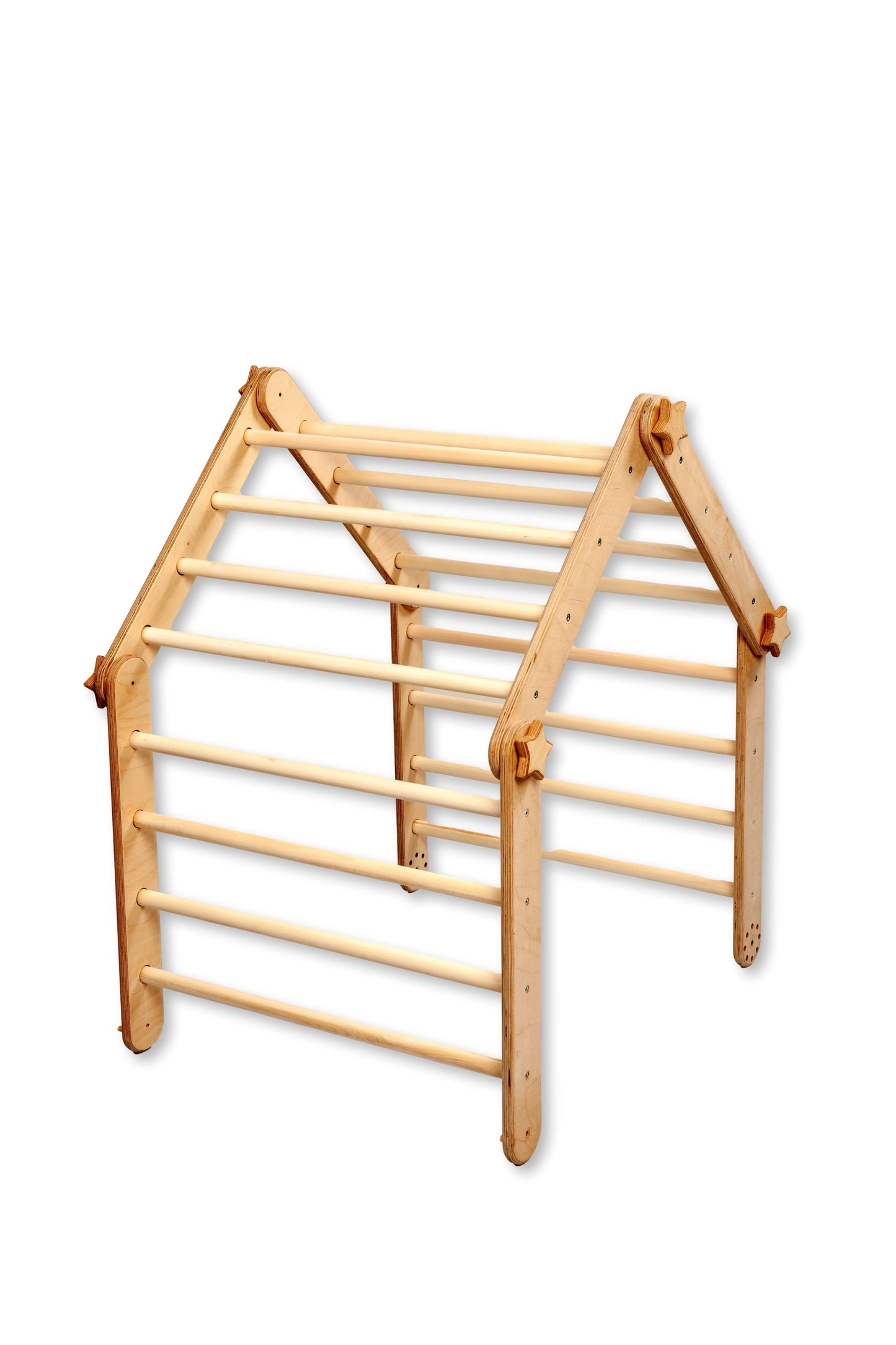 6-Piece Montessori Climbing Set – Triangle, Arch, Transformable Cube, 2 Reversible Ramps & Cotton Pillow