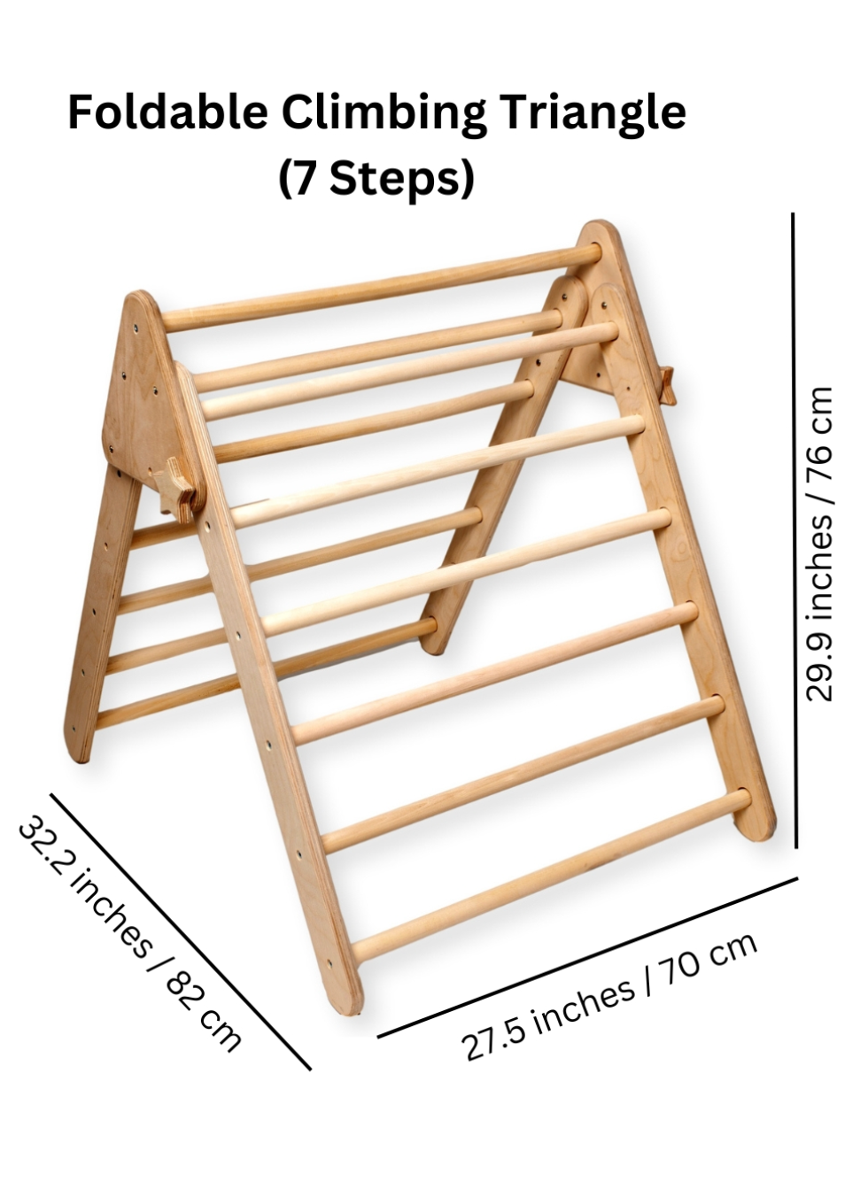 4-Piece Montessori Climbing Set - Triangle, Arch, Reversible Ramp & Cotton Pillow