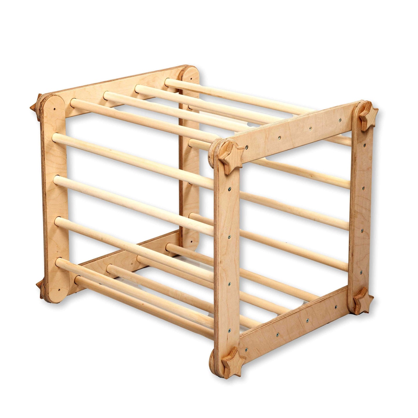 3-Piece Montessori Climbing Set – Transformable Cube, Triangle & Reversible Ramp
